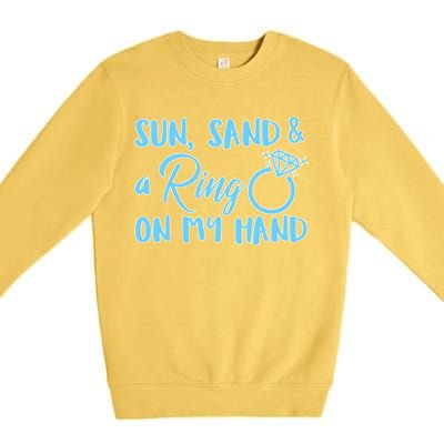 Bride Sun Sand & A Ring On My Hand Premium Crewneck Sweatshirt