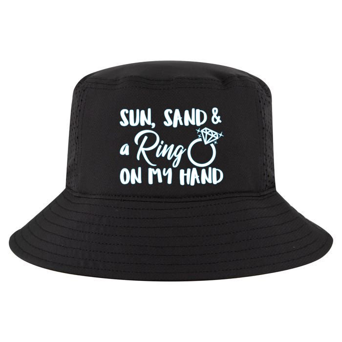 Bride Sun Sand & A Ring On My Hand Cool Comfort Performance Bucket Hat