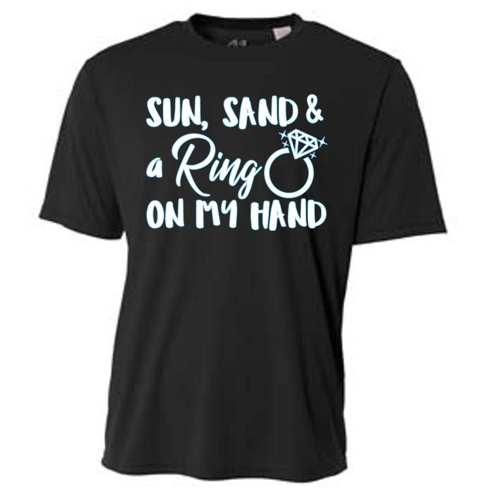 Bride Sun Sand & A Ring On My Hand Cooling Performance Crew T-Shirt