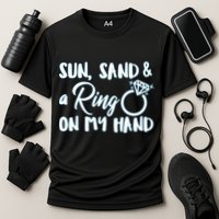Bride Sun Sand & A Ring On My Hand Cooling Performance Crew T-Shirt