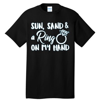 Bride Sun Sand & A Ring On My Hand Tall T-Shirt