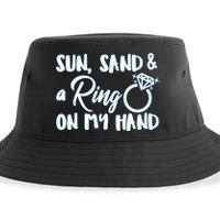 Bride Sun Sand & A Ring On My Hand Sustainable Bucket Hat