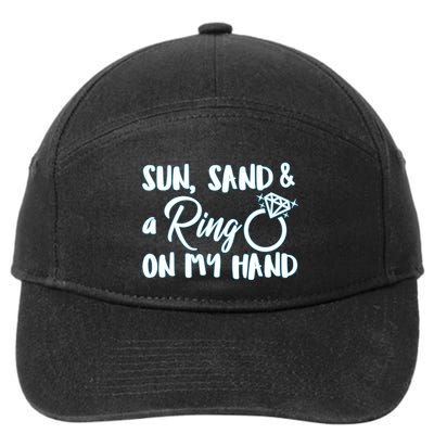 Bride Sun Sand & A Ring On My Hand 7-Panel Snapback Hat