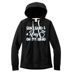 Bride Sun Sand & A Ring On My Hand Women's Fleece Hoodie