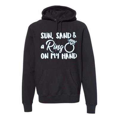 Bride Sun Sand & A Ring On My Hand Premium Hoodie