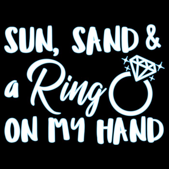 Bride Sun Sand & A Ring On My Hand 16 in Basic Backpack