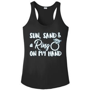 Bride Sun Sand & A Ring On My Hand Ladies PosiCharge Competitor Racerback Tank