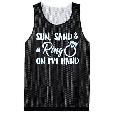 Bride Sun Sand & A Ring On My Hand Mesh Reversible Basketball Jersey Tank