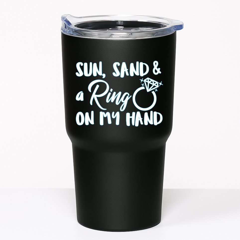 Bride Sun Sand & A Ring On My Hand Tumbler