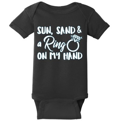 Bride Sun Sand & A Ring On My Hand Baby Bodysuit