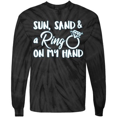 Bride Sun Sand & A Ring On My Hand Tie-Dye Long Sleeve Shirt