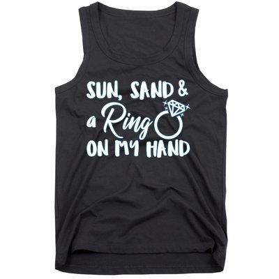 Bride Sun Sand & A Ring On My Hand Tank Top