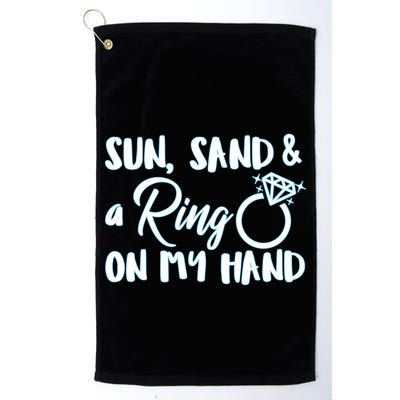 Bride Sun Sand & A Ring On My Hand Golf Towel