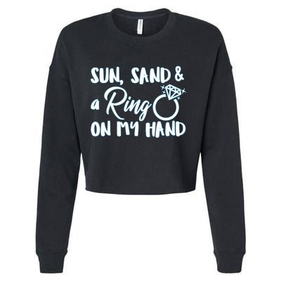 Bride Sun Sand & A Ring On My Hand Cropped Pullover Crew