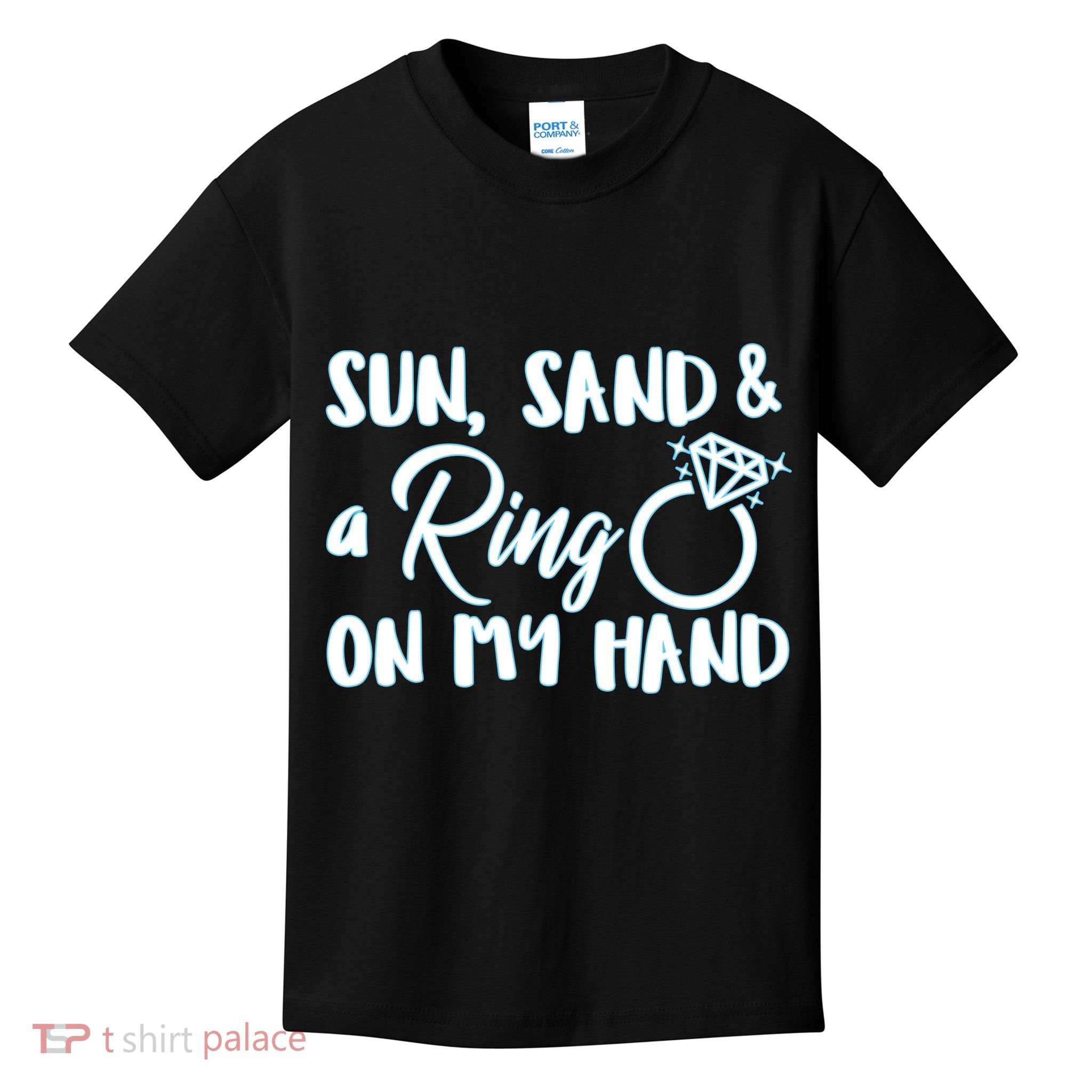 Bride Sun Sand & A Ring On My Hand Kids T-Shirt
