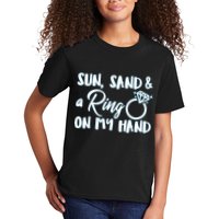 Bride Sun Sand & A Ring On My Hand Kids T-Shirt