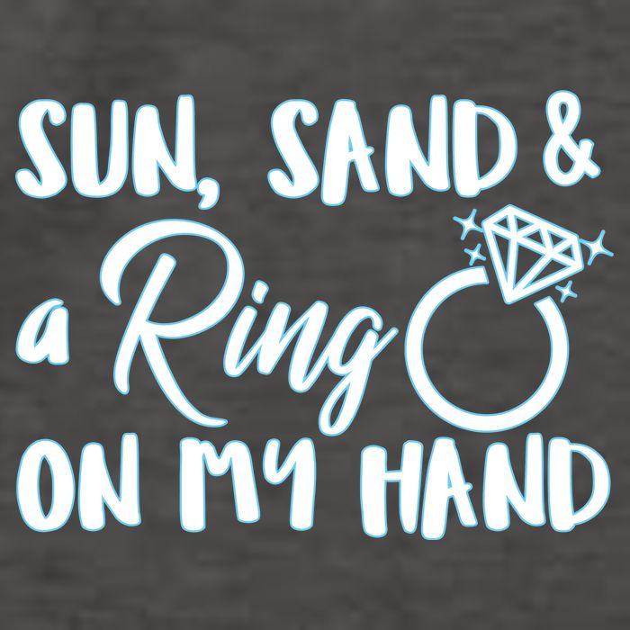 Bride Sun Sand & A Ring On My Hand Vector Backpack