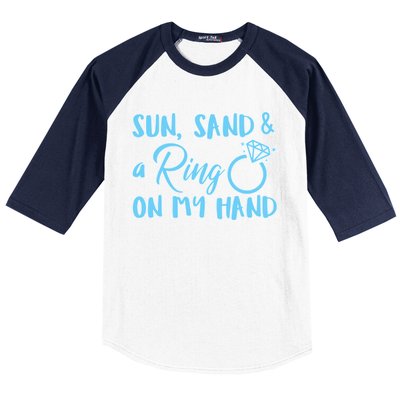 Bride Sun Sand & A Ring On My Hand Baseball Sleeve Shirt