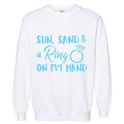 Bride Sun Sand & A Ring On My Hand Garment-Dyed Sweatshirt