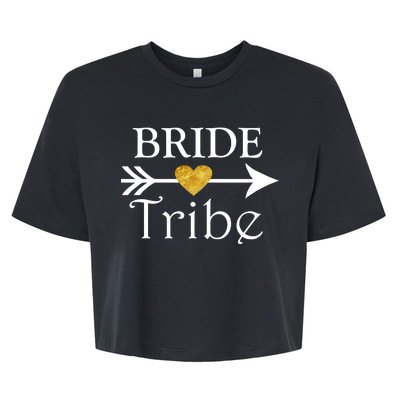 Bride Tribe Arrow Bella+Canvas Jersey Crop Tee