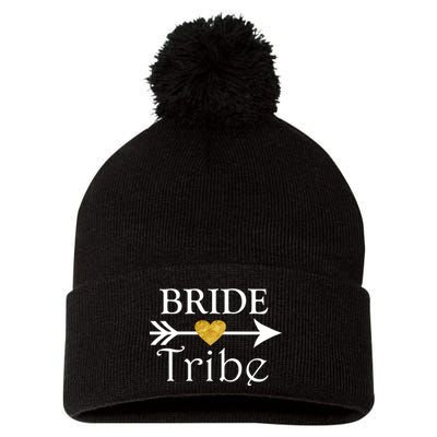 Bride Tribe Arrow Pom Pom 12in Knit Beanie