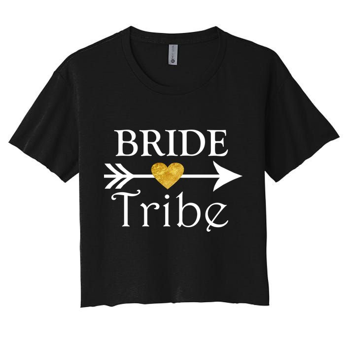 Bride Tribe Arrow Women's Crop Top Tee