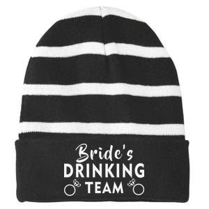 Bride's Drinking Team Striped Beanie with Solid Band