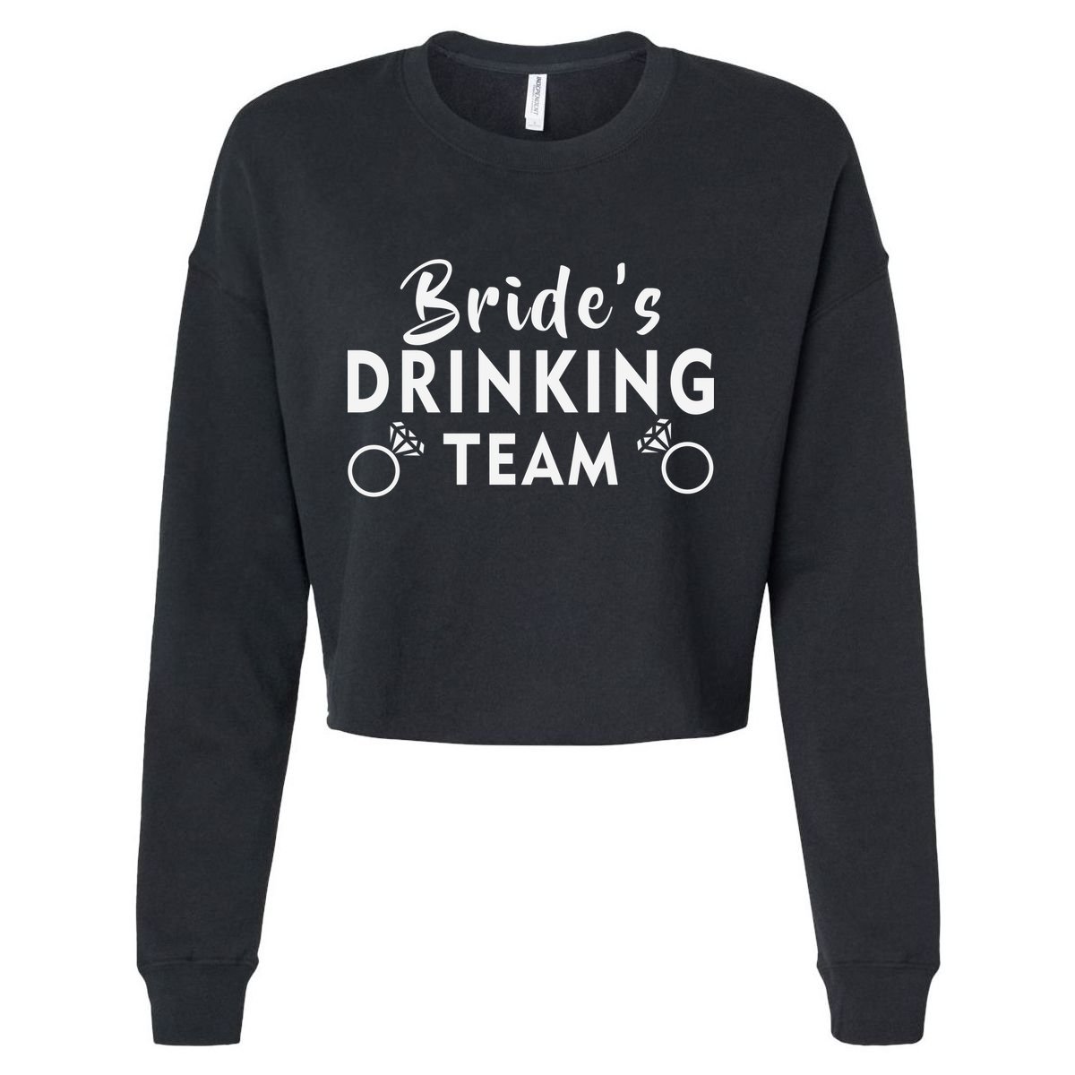 Bride's Drinking Team Cropped Pullover Crew