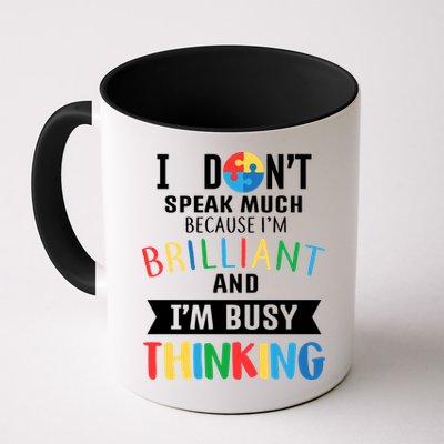 Brilliant And Busy Thinking Autism Awareness Mug