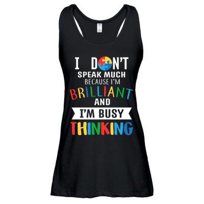 Brilliant And Busy Thinking Autism Awareness Ladies Essential Flowy Tank