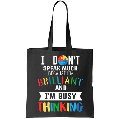 Brilliant And Busy Thinking Autism Awareness Bag
