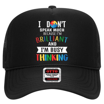 Brilliant And Busy Thinking Autism Awareness Trucker Hat