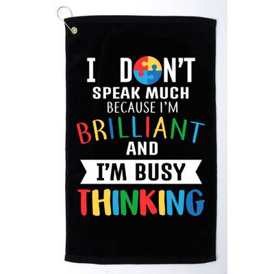 Brilliant And Busy Thinking Autism Awareness Golf Towel