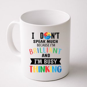 Brilliant And Busy Thinking Autism Awareness Coffee Mug