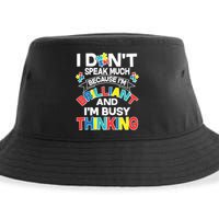 Brilliant Busy Thinking Autism Awareness Quote Sustainable Bucket Hat