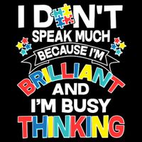 Brilliant Busy Thinking Autism Awareness Quote Sustainable Bucket Hat
