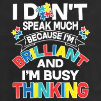 Brilliant Busy Thinking Autism Awareness Quote Adult Drive Performance Visor