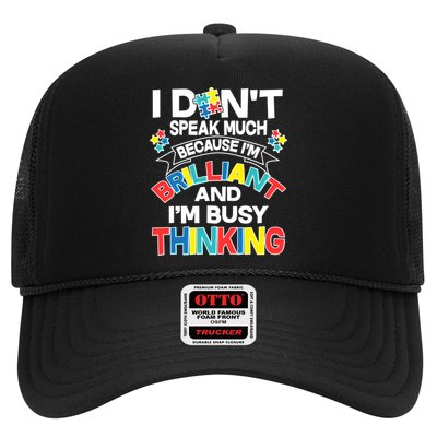 Brilliant Busy Thinking Autism Awareness Quote Trucker Hat