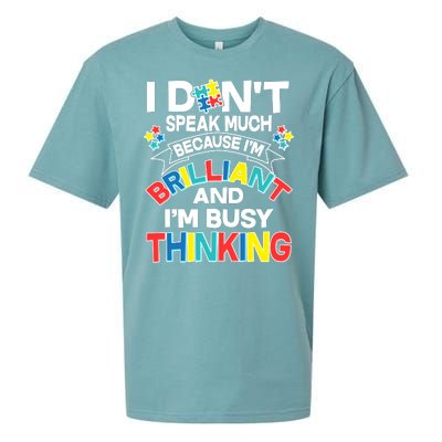 Brilliant Busy Thinking Autism Awareness Quote Sueded Cloud Jersey T-Shirt