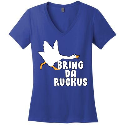 Bring Da Ruckus Women's V-Neck T-Shirt