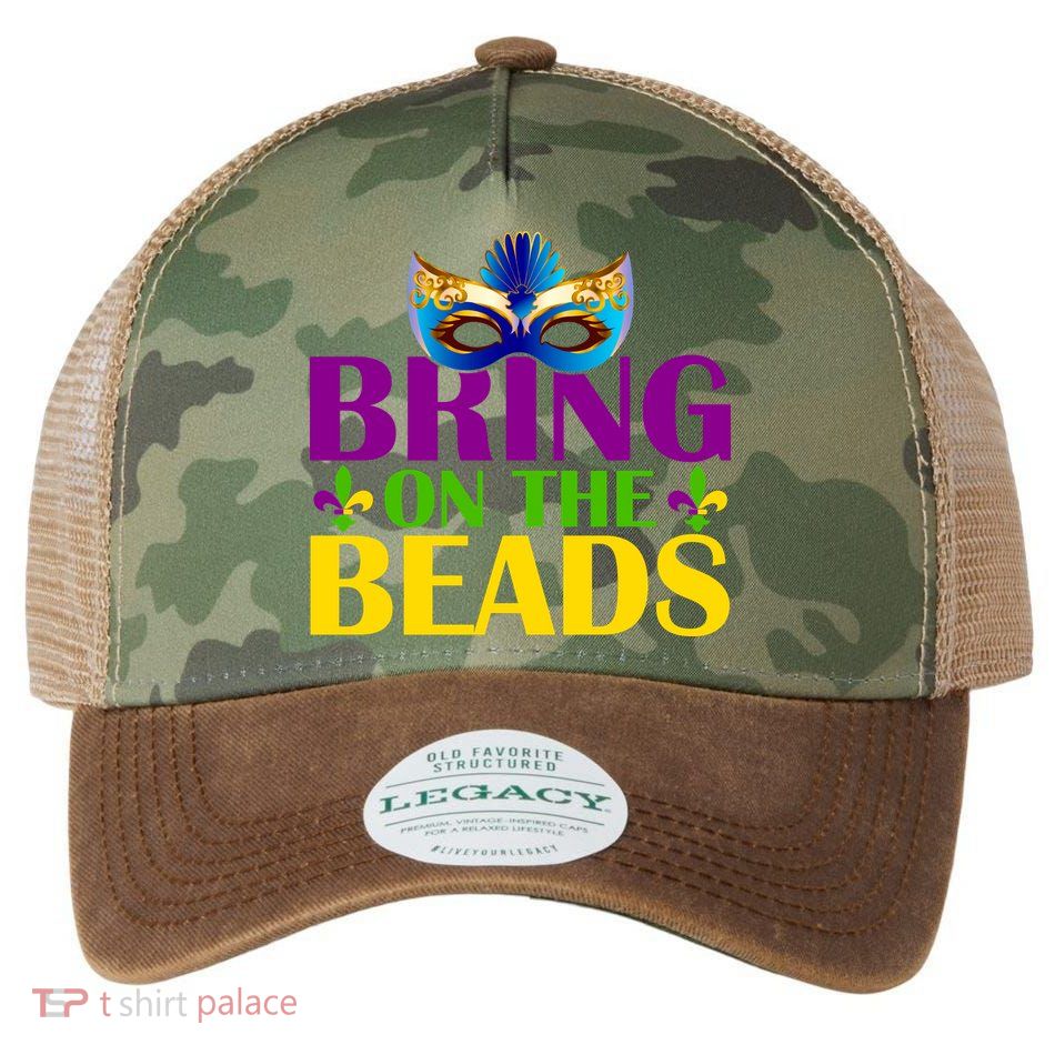 Bring On The Beads Mardi Gras Legacy Tie Dye Trucker Hat