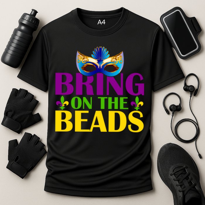 Bring On The Beads Mardi Gras Cooling Performance Crew T-Shirt