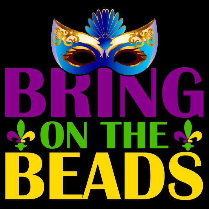 Bring On The Beads Mardi Gras Cooling Performance Crew T-Shirt