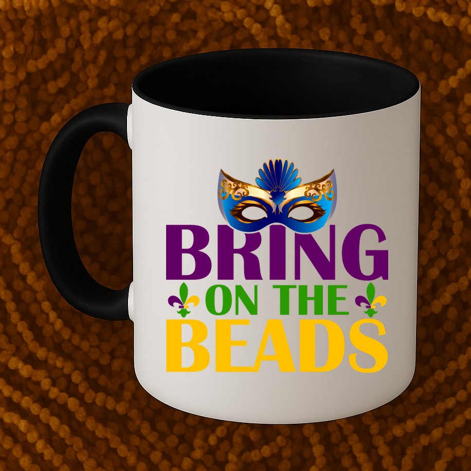 Bring On The Beads Mardi Gras Mug