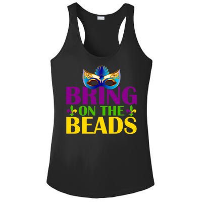 Bring On The Beads Mardi Gras Ladies PosiCharge Competitor Racerback Tank