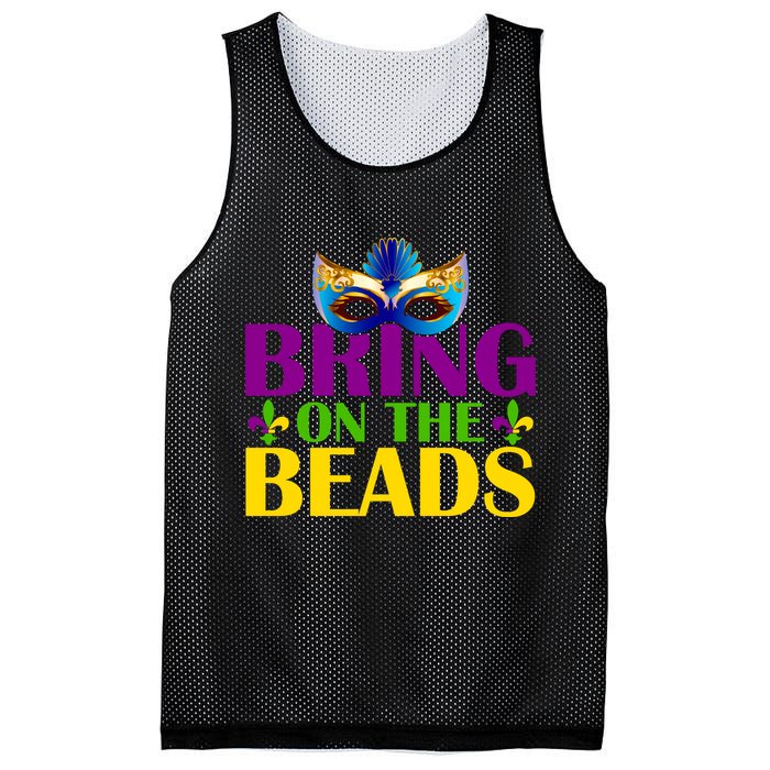 Bring On The Beads Mardi Gras Mesh Reversible Basketball Jersey Tank