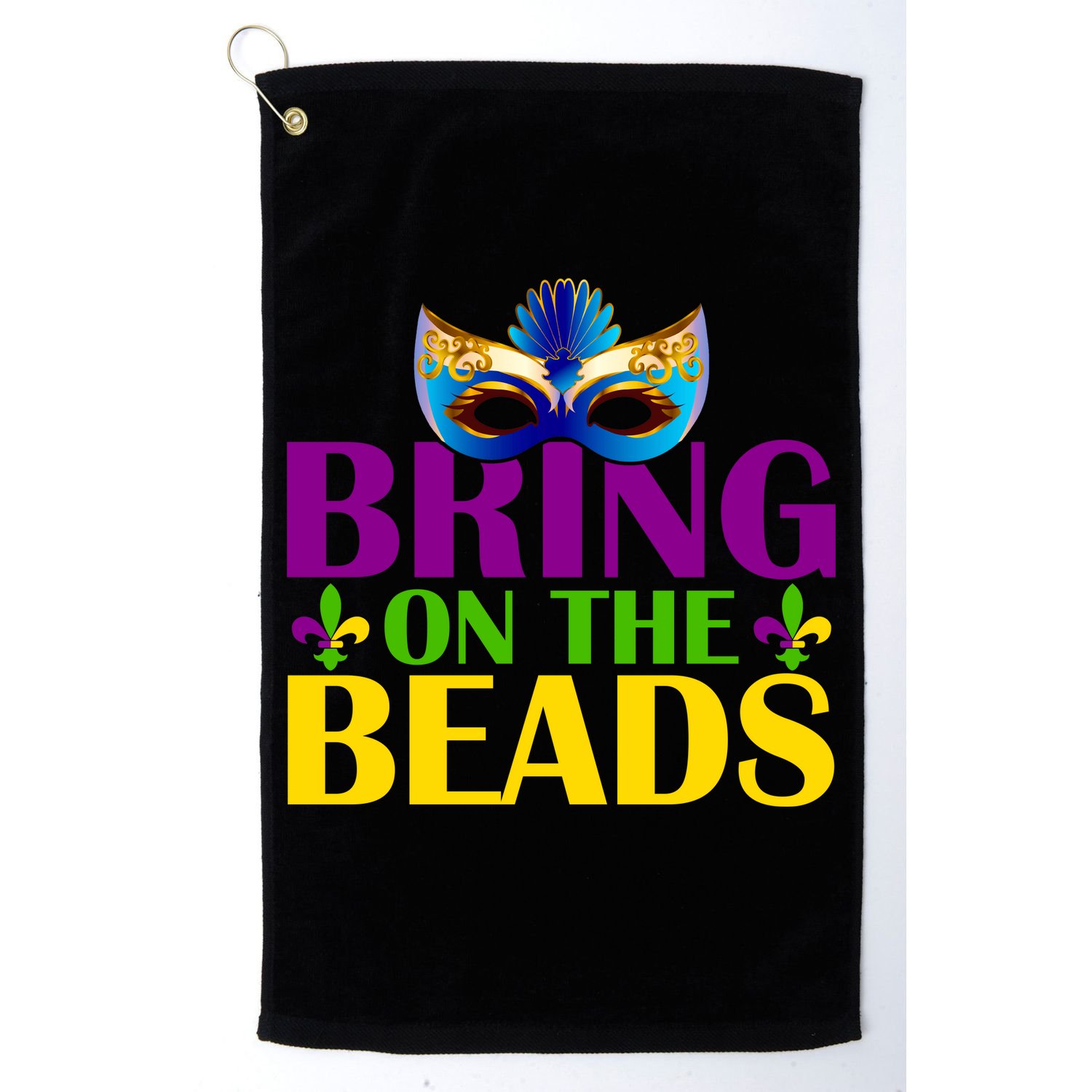 Bring On The Beads Mardi Gras Golf Towel