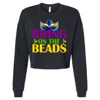 Bring On The Beads Mardi Gras Cropped Pullover Crew
