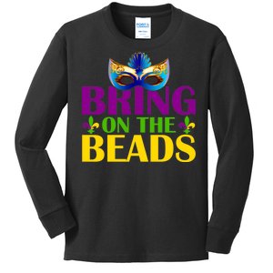 Bring On The Beads Mardi Gras Kids Long Sleeve Shirt