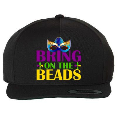 Bring On The Beads Mardi Gras Wool Snapback Cap